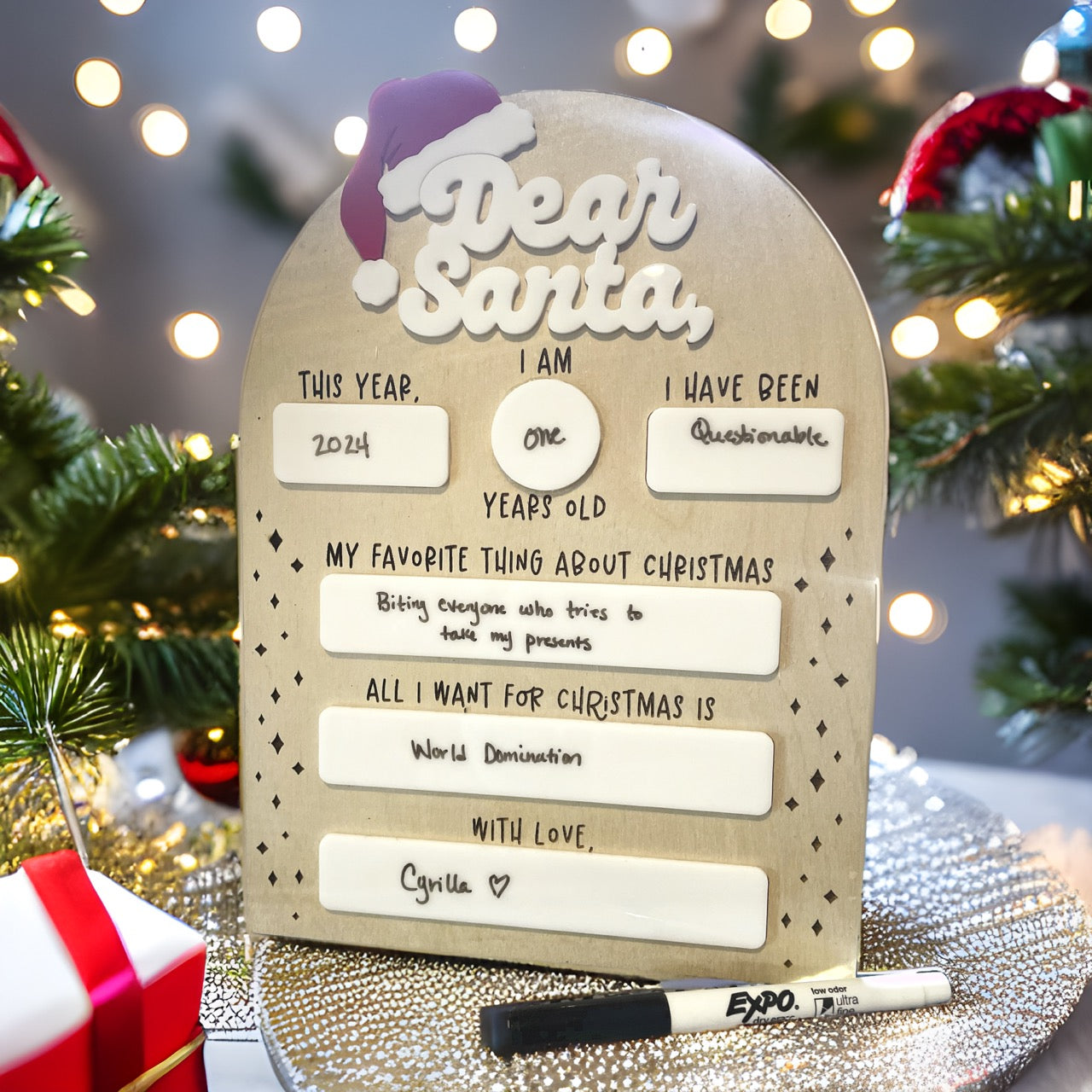 Dear Santa Sign