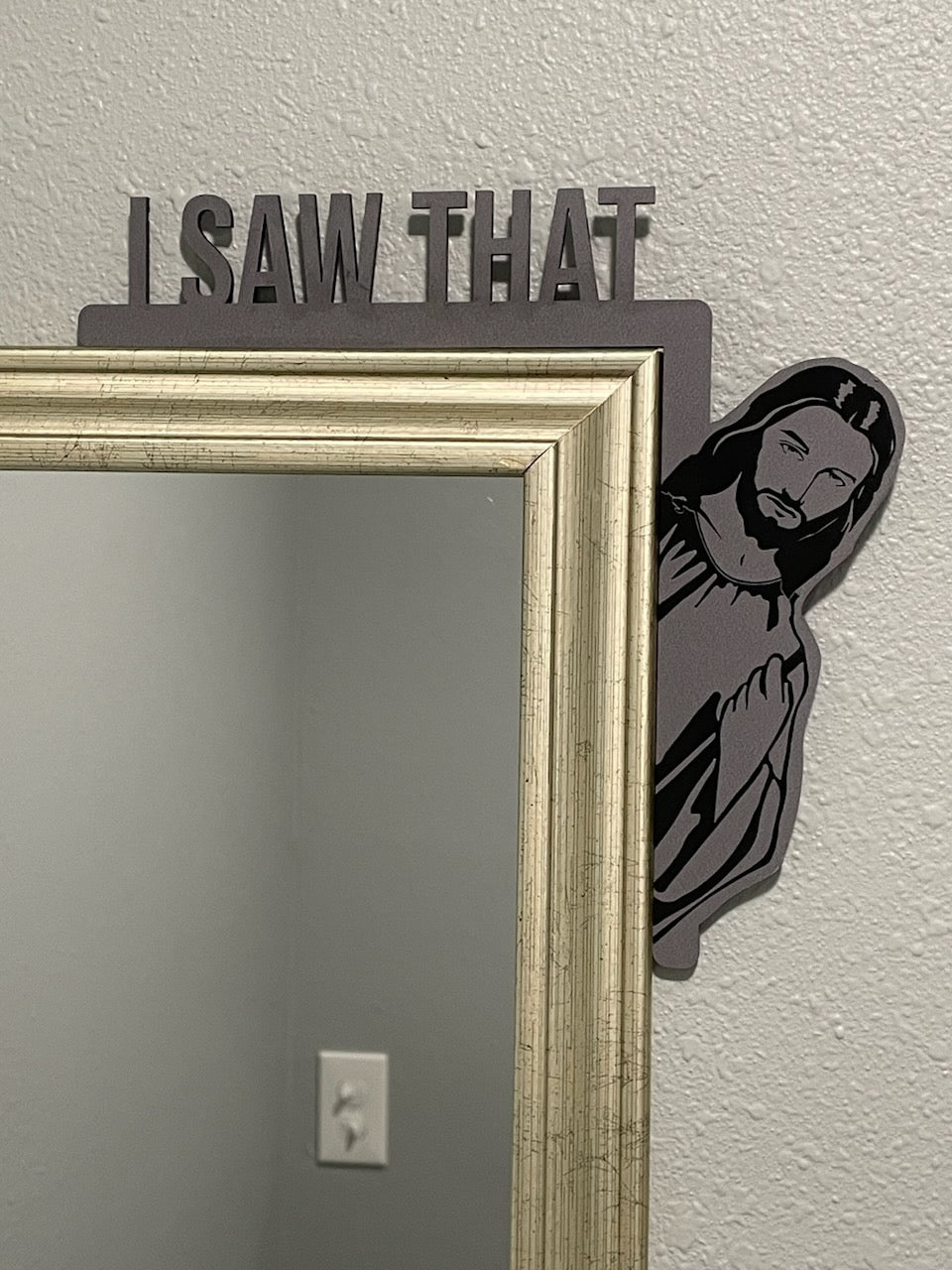 Peepin' Jesus Door Sitter