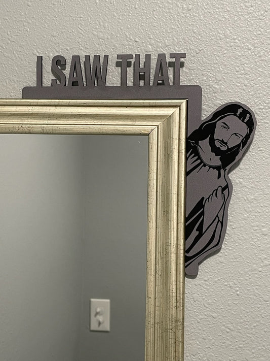 Peepin' Jesus Door Sitter